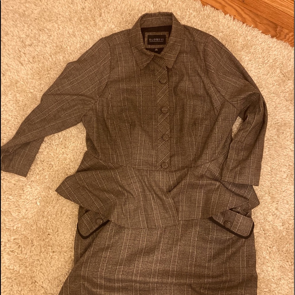 Jacket & Skirt plaid suit